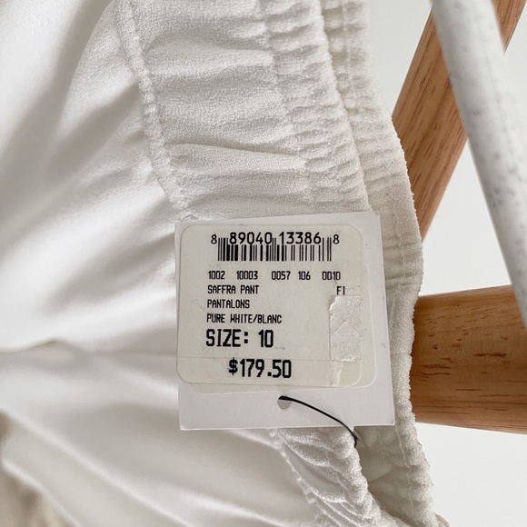 Club Monaco Saffra Pant, White. Size 10. New w/tag - Picture 2 of 3